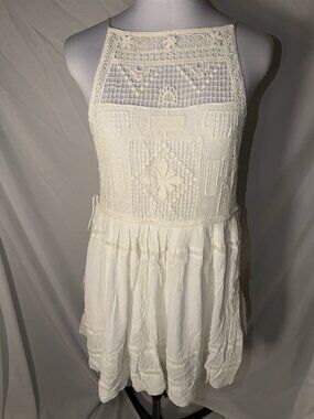 Free People Emily Dress Crochet Mini Dress